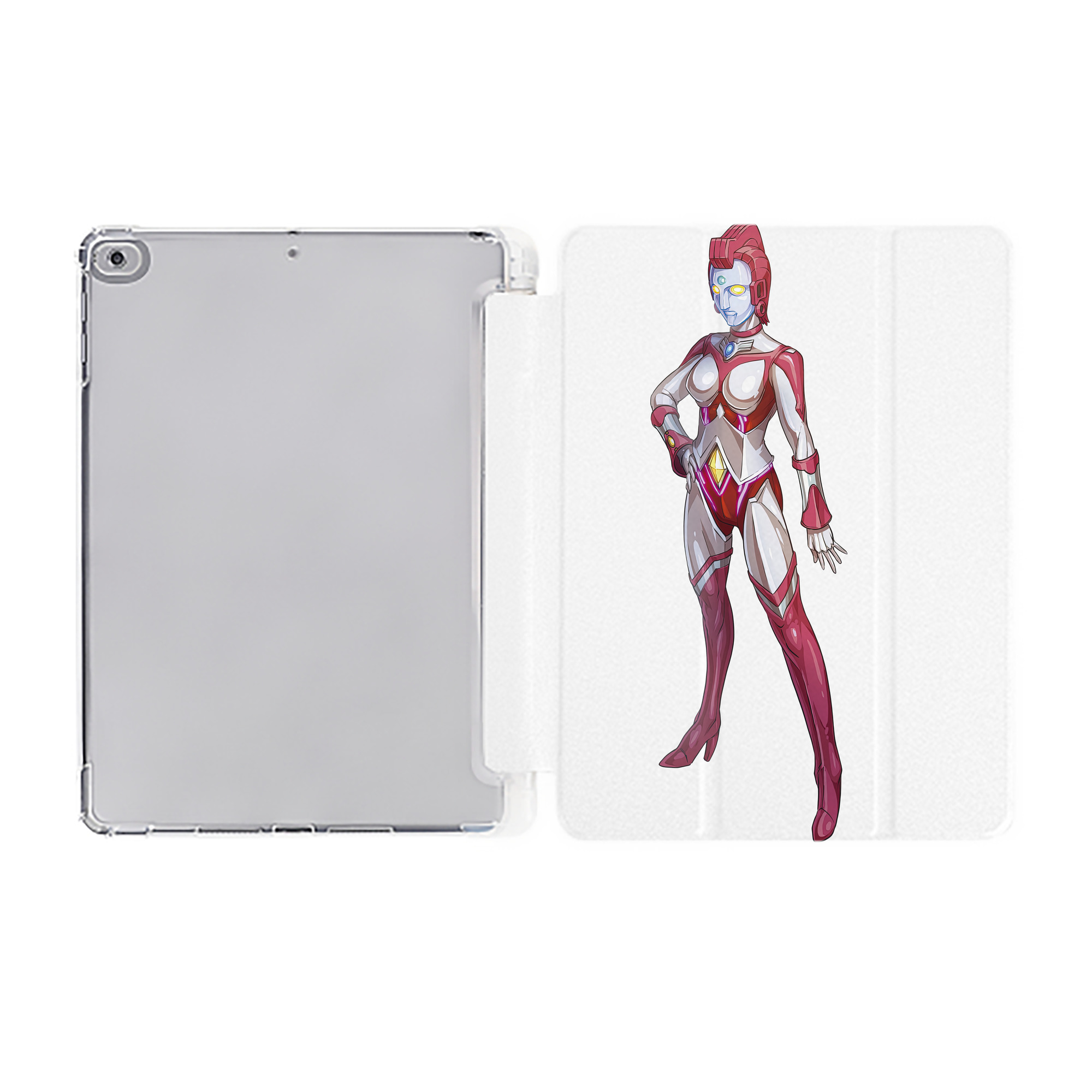 （画像用） ウルトラマン Ultraman IPad ケース ペン収納付き 三つ折りスタンド PUレザー×シリコン 対応機種9.5/10.5/10.9インチ
